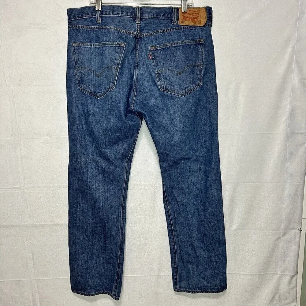 Levis 501 Jeans Men 40x32 Blue Classic Straight Leg Button Fly Mid-Rise
